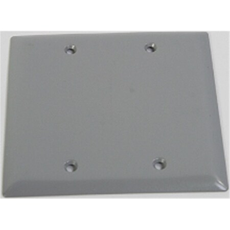 Greenfield Electrical Box Cover, 2 Gangs, Blank Cover CB2WS